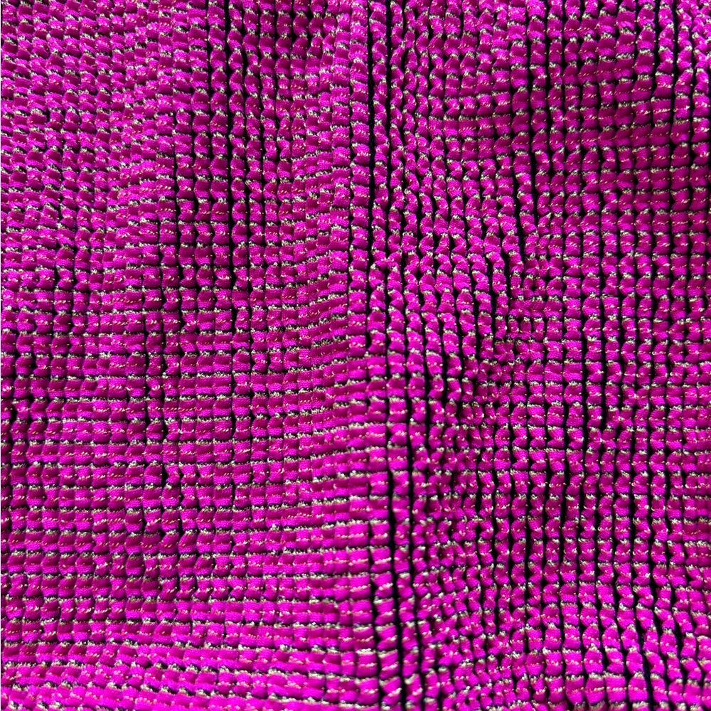 Good American Textured Fuchsia Hi Cut One Piece Size 0/Xs - Picture 2 of 6
